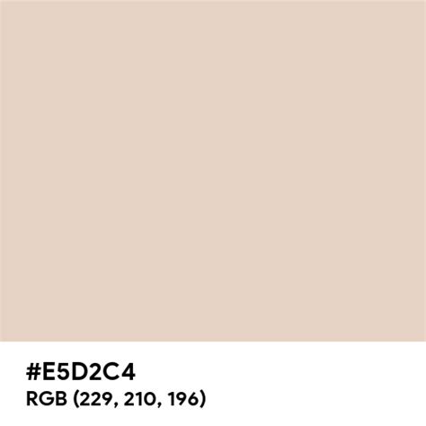 Nude Color Hex Code Is E5d2c4