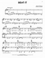 Michael Jackson "Beat It" Sheet Music | Download Printable Pop PDF ...