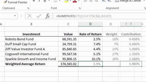 Let's understand how to use the average formula in excel with some examples. Excel 2013 Tutorial - How to Calculate a Weighted Average ...