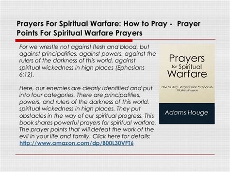 Prayers For Spiritual Warfare How To Pray Prayer Points For