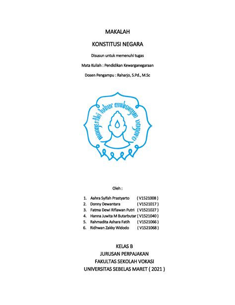 Makalah Pkn Makalah Konstitusi Negara Disusun Untuk Memenuhi Tugas