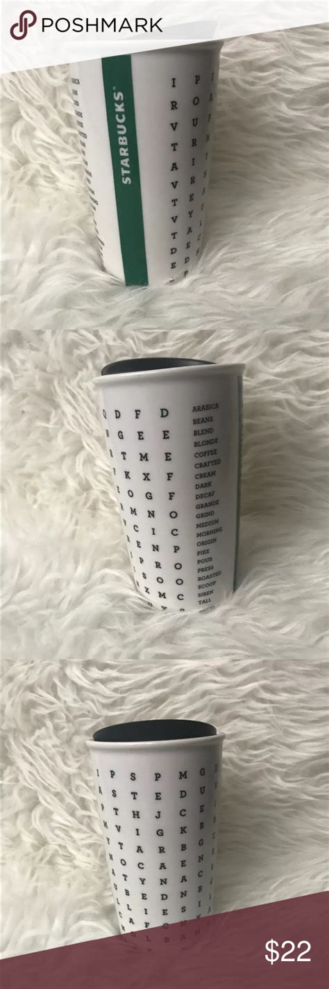 Starbucks Ceramic Word Search Tumbler Coffee And Tea Accessories