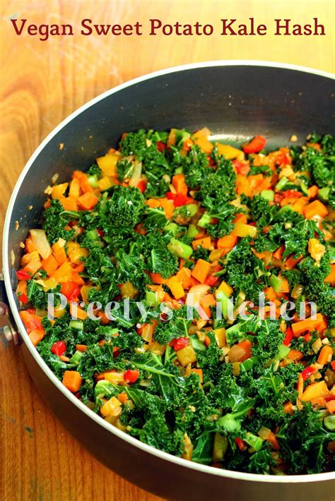 Preetys Kitchen Vegan Sweet Potato Kale Hash