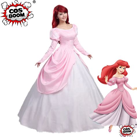 Cosboom The Little Mermaid Ariel Princess Classic Pink Dress Cosplay