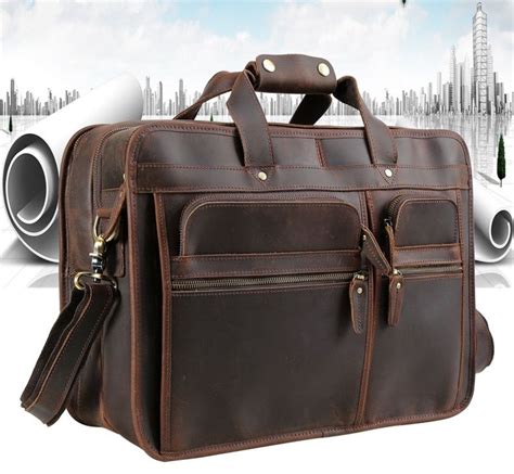 Woosir Leather Office Bags For Mens Leather Office Bags Leather Briefcase Men Bags