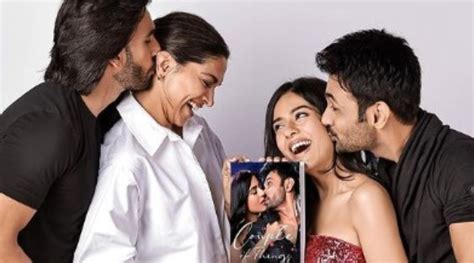 Deepika Padukone Ranveer Singh Pack On Pda As They Unveil The Cover Of Amrita Rao Rj Anmols