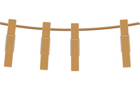 Wooden Clothespins On Rope Vector Illustration 514150 Vector Art At