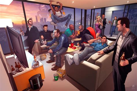 Grand Theft Auto 5 Fan Art Illustrations Wacky And Awesome