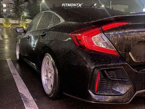 Honda Civic Si With X Enkei Rpf And Goodyear X On Lowering Springs