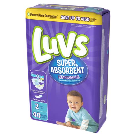 Luvs Super Absorbent Leakguards Newborn Diapers Size 2 40 Count