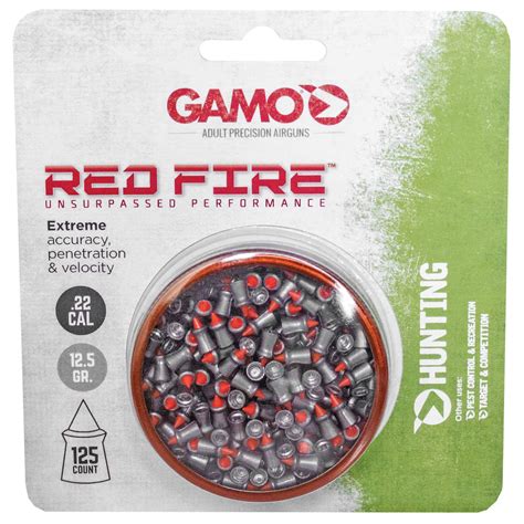 Gamo Red Fire 22 Caliber Pellets 125 Count Saint Barbs Bullets