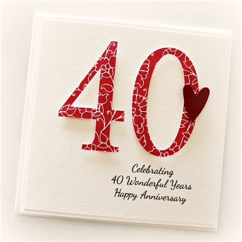 And to give you the best, these appreciation messages for husband on your wedding anniversary are matchless. 40th Anniversary Custom card personalised wedding husband ...