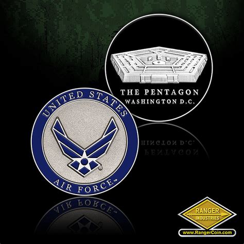 Air Force Round Pentagon Coin Ranger Industries Llc