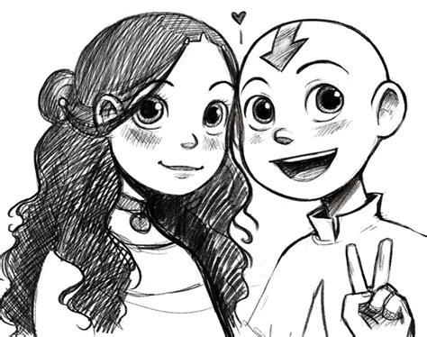 Katara And Aang By Courtneygodbey On Deviantart Aang Avatar The Last