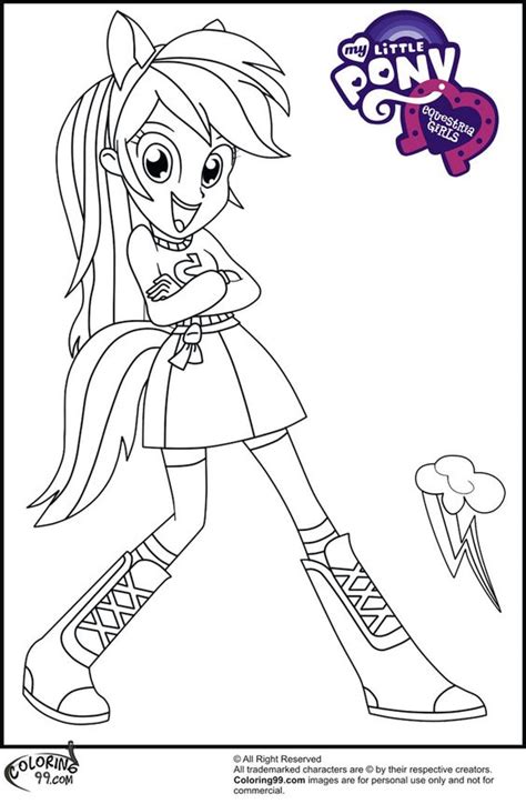 MLP Equestria Girls Coloring Page Free Printable Coloring Page