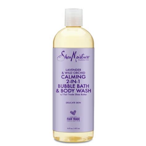 Shea Moisture Lavender And Wild Orchid Calming 2 In 1 Bubble Bath And Body