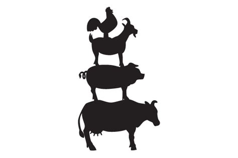 Stacked Farm Animals Svg Cut File By Creative Fabrica Crafts Creative