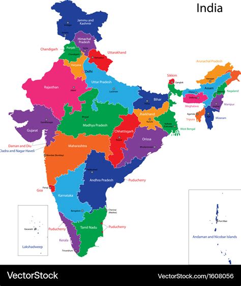 India Map Royalty Free Vector Image Vectorstock