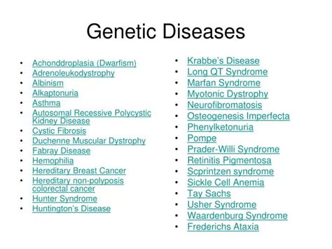 Ppt Genetic Diseases Powerpoint Presentation Free Download Id5372232