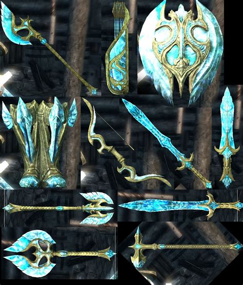 Skyrim Glass Weapon Set Skyrim Fanart Skyrim Armor Elder Scrolls