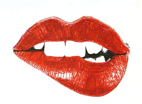 How To Draw Lip Bite 🍓cartoony Lips Comics Style Drawing From Sara