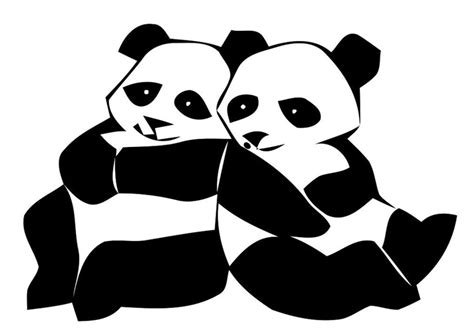 Dibujo para colorear osos panda Img 19629