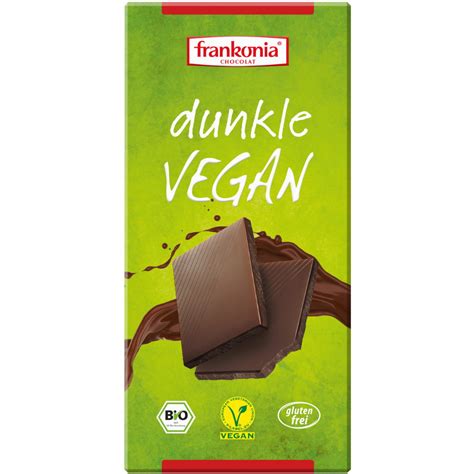 Vegane Bio Schokoladentafel Zartbitter G Laktosefrei Von Frankonia