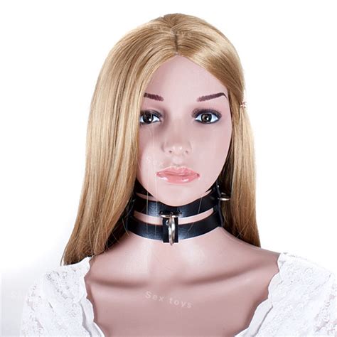strip neck bondage collar adult games black pu leather sex toys for couples women bdsm