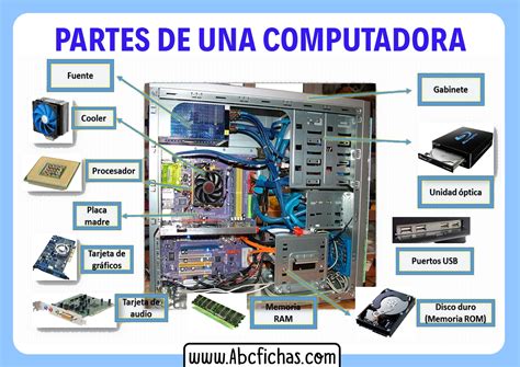 Partes De Un Ordenador O Computadora Estructura Interna Y Externa