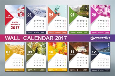 Lihat ide lainnya tentang desain kalender, kalender, template. Wall Calendar 2017 - v009 ~ Other Presentation Software ...