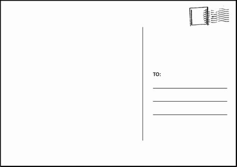 Postcard Size Template Word Sample Design Layout Templates