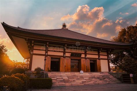 Indosan Nipponji Japanese Temple In Bodh Gaya At Sunset Stock Image