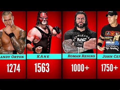 Top Wrestlers With Most Matches Win In Wwe Wwe Youtube