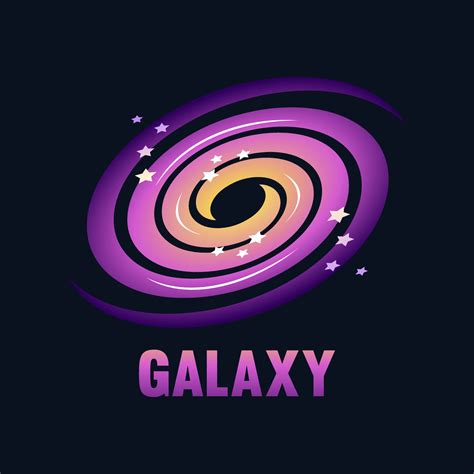 Galaxy And Universe Logo And Illustration Template On Isolated