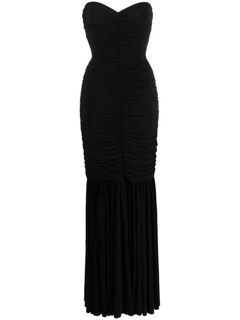 Norma Kamali Strapless Sweetheart Neck Gown Farfetch In 2023 Norma Kamali Sweetheart Neck