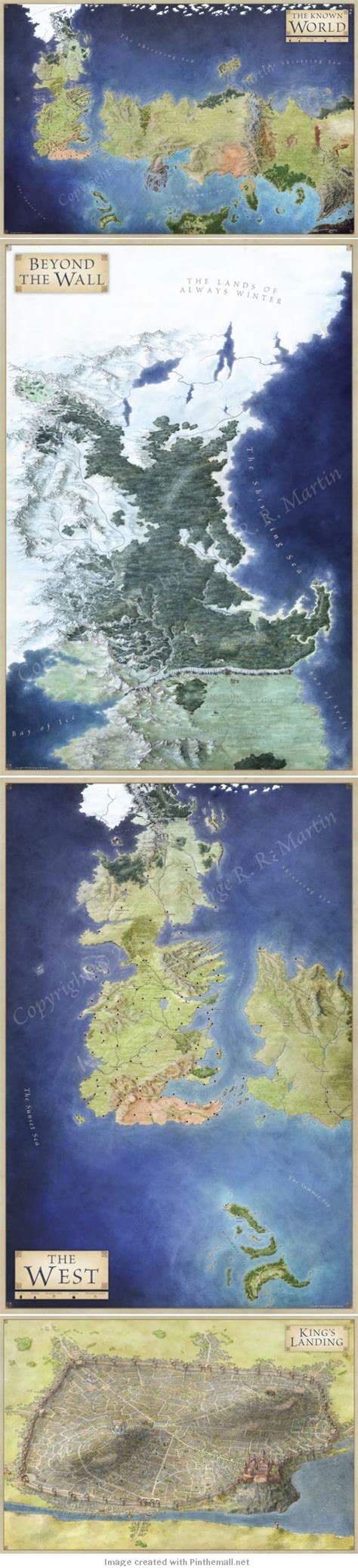 The Lands Of Ice And Fire The Maps Of Game Of Thrones Game Of