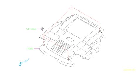 14025aa35b Engine Cover Cover Collector Genuine Subaru Part