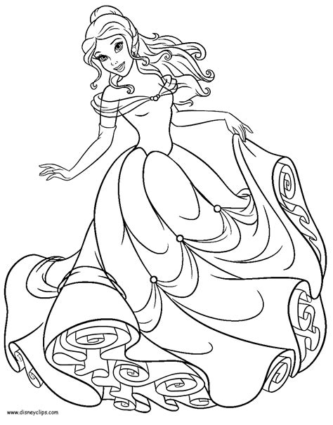 On this page, you can print ant color a beautiful coloring picture of the disney cartoon beauty and the beast. Beauty and the Beast Coloring Pages (2) | Disneyclips.com