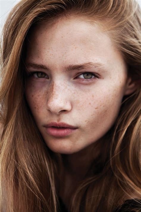 Freckled Beauty Natural Freckles Beauty Character Inspiration Model Face Portrait