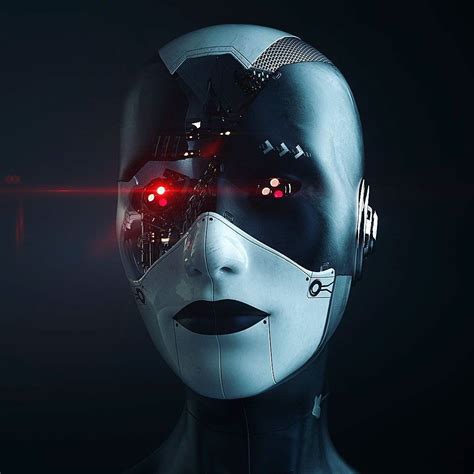 cyborg head animation on behance cyborgs art cyberpunk girl cyberpunk art