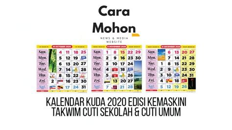 Blog malaysia penuh dengan informasi panduan dan maklumat terkini mengenai pendidikan sukan agama semakan permohonan dan keputusan online. Kalendar Kuda 2020 Kemaskini Terkini Perubahan Cuti ...