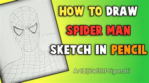 How To Draw Spider Man Sketch In Pencil Step By Step Tutorial Part 1