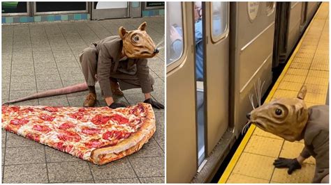 Performer Perfectly Personifies A Nyc Subway Rat