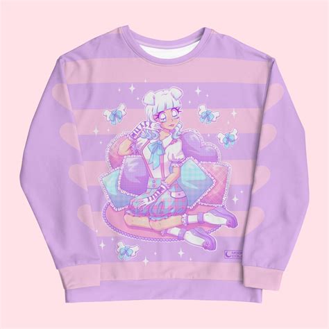 Cute Anime Sweater Pink Anime Sweatshirt Kawaii Anime Outfits Fairy