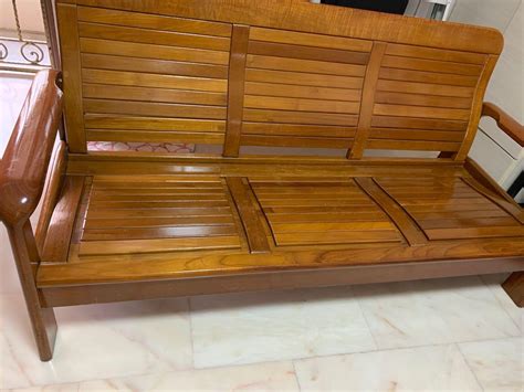 Teak Wood Sofa Without Cushion 3 1 1 Brand New Pure Mysore Teakwood