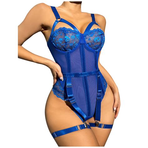 Ydkzymd Women Sheer Lingerie Chemise With With Garter Belt Set Lace