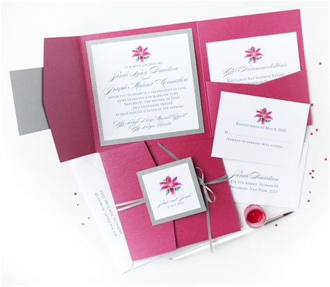 Stargazer Lily Super Unique Wedding Invitations And Creative Custom Save The Date Cards