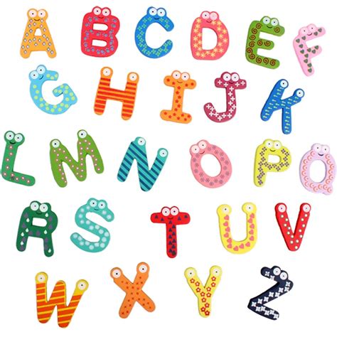 Hot Selling Fashion Style 2016 Cute 26pcs Cartoon Alphabets Letters