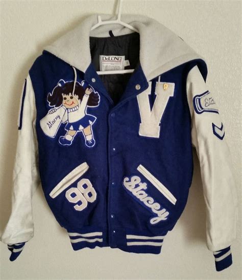1989 Vintage High School Cheerleader Letterman Varsity Jacket Sz S