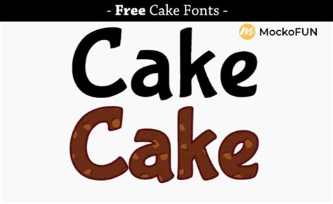 🍰 Free Cake Fonts Mockofun